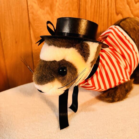 Pokey Colonial Navy Mascot Ferretworld Plush 1980s Ferret Toy Vintage Hat Outfit - Picture 2 of 8